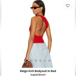 Super down Reign body suit size M in red